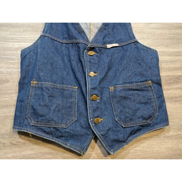 Vintage Carhartt Made In Canada 100% Cotton Denim Vest Size Extra Small / Small - Picture 3 of 6